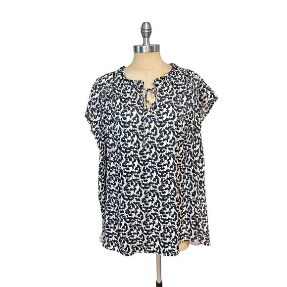 Lane Bryant Flutter-Sleeve Woven Satin & Knit Top  26 28 - Picture 3 of 7